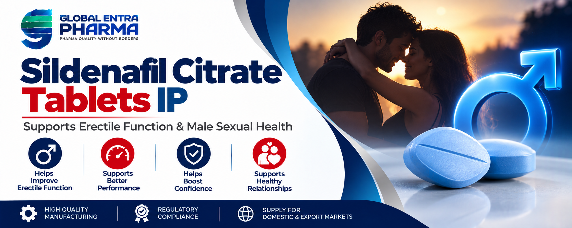 Sildenafil Citrate Tablets IP 100 mg Manufacturer in India